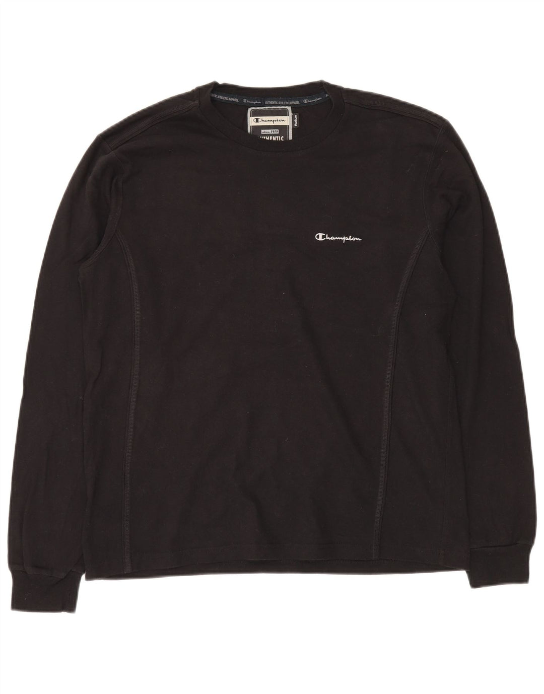 Champion Mens Top Long Sleeve Medium Black