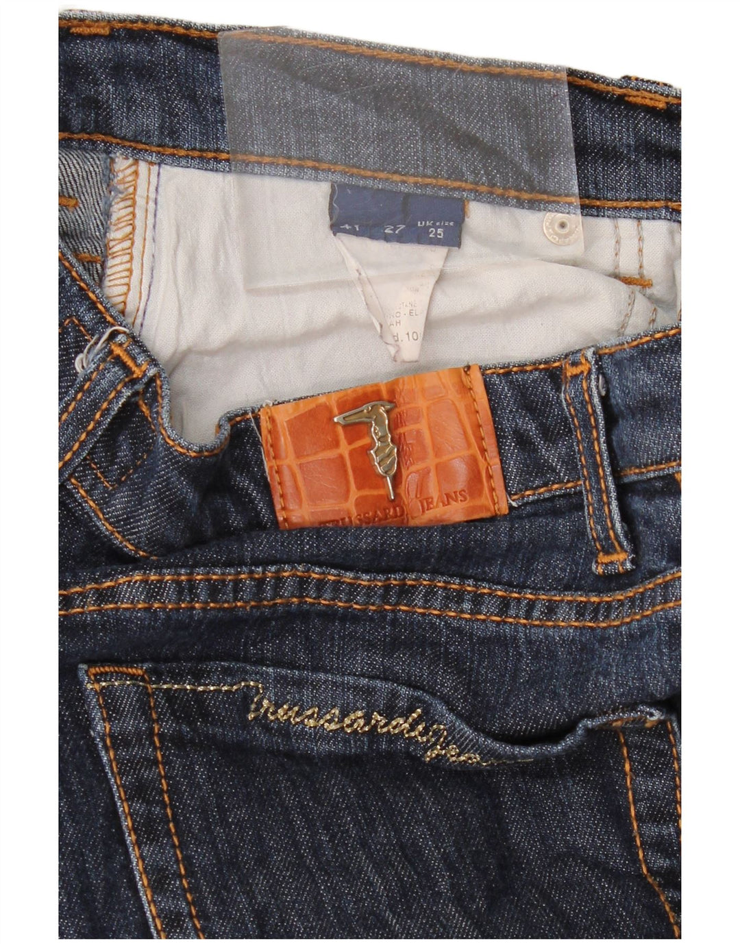 TRUSSARDI Womens Straight Jeans W25 L30 Navy Blue