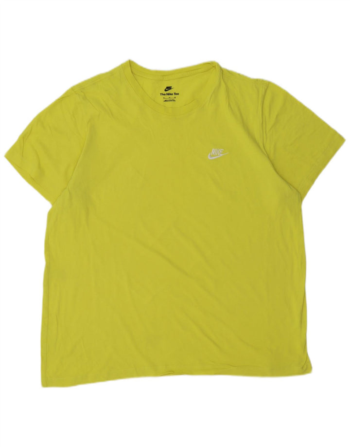 NIKE Mens T-Shirt Top XL Green Cotton