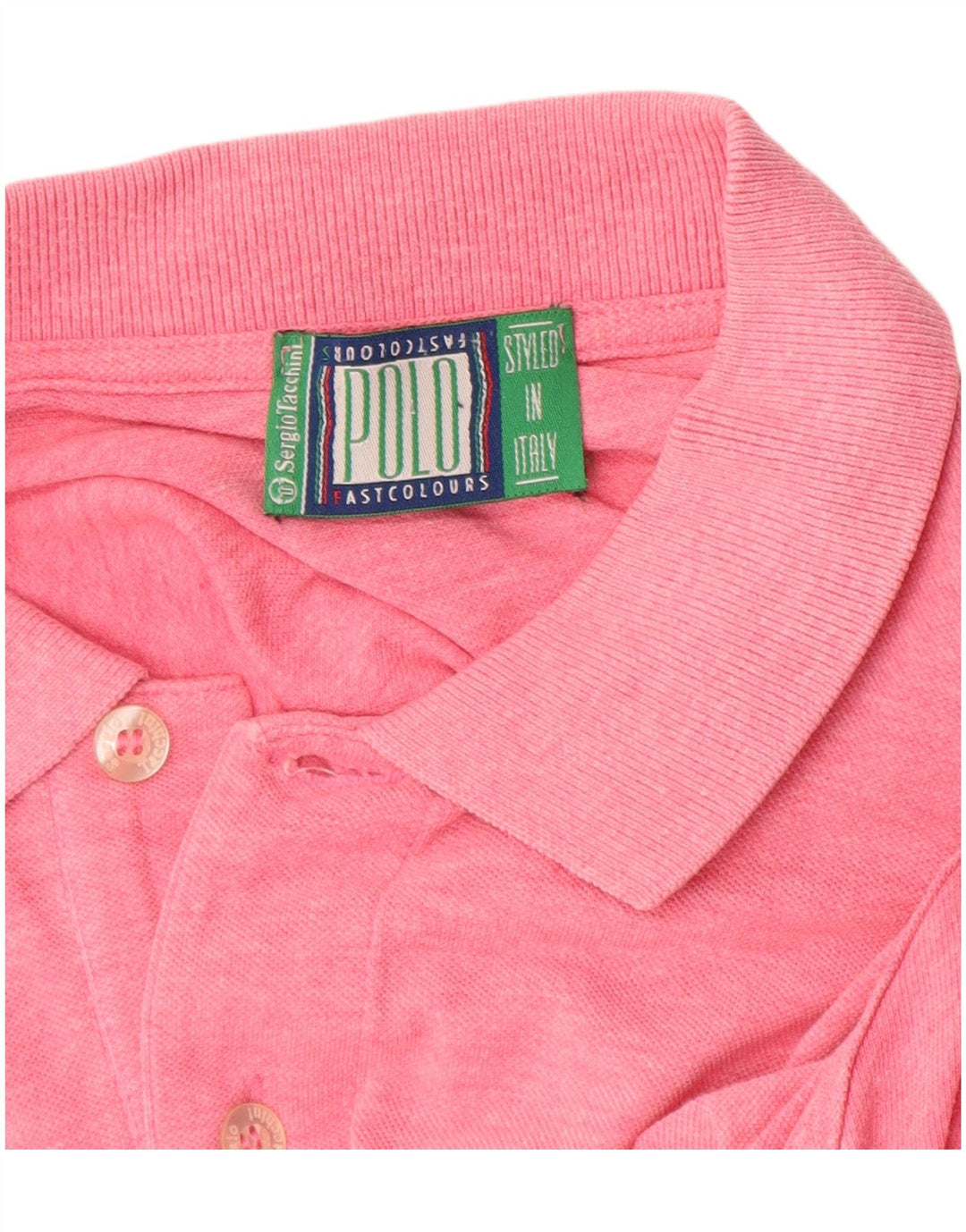 SERGIO TACCHINI Mens Polo Shirt Medium Pink Cotton