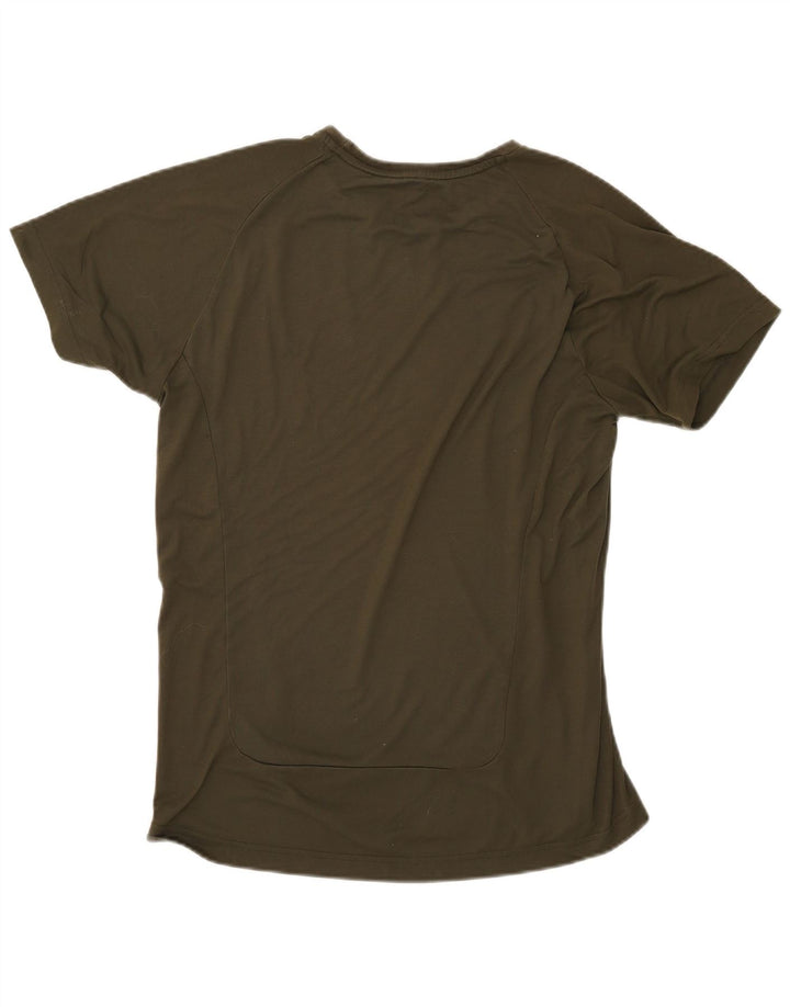 Puma Mens T-Shirt Top Large Khaki Cotton