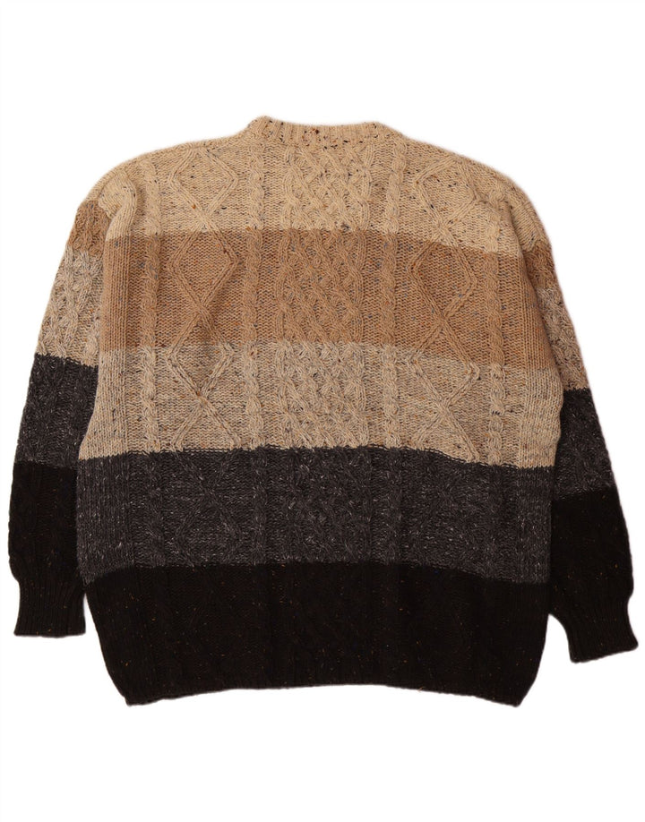 NEW FAST Mens Crew Neck Jumper Sweater 2XL Multicoloured Colourblock