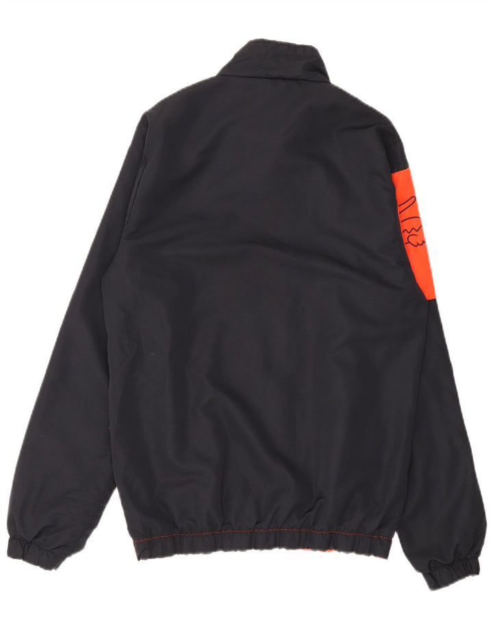 Lacoste Mens Graphic Tracksuit Top Jacket Size 4 Medium Black Colourblock