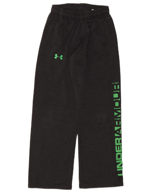 UNDER ARMOUR Boys Cold Gear Tracksuit Trousers 9-10 Years Medium Black