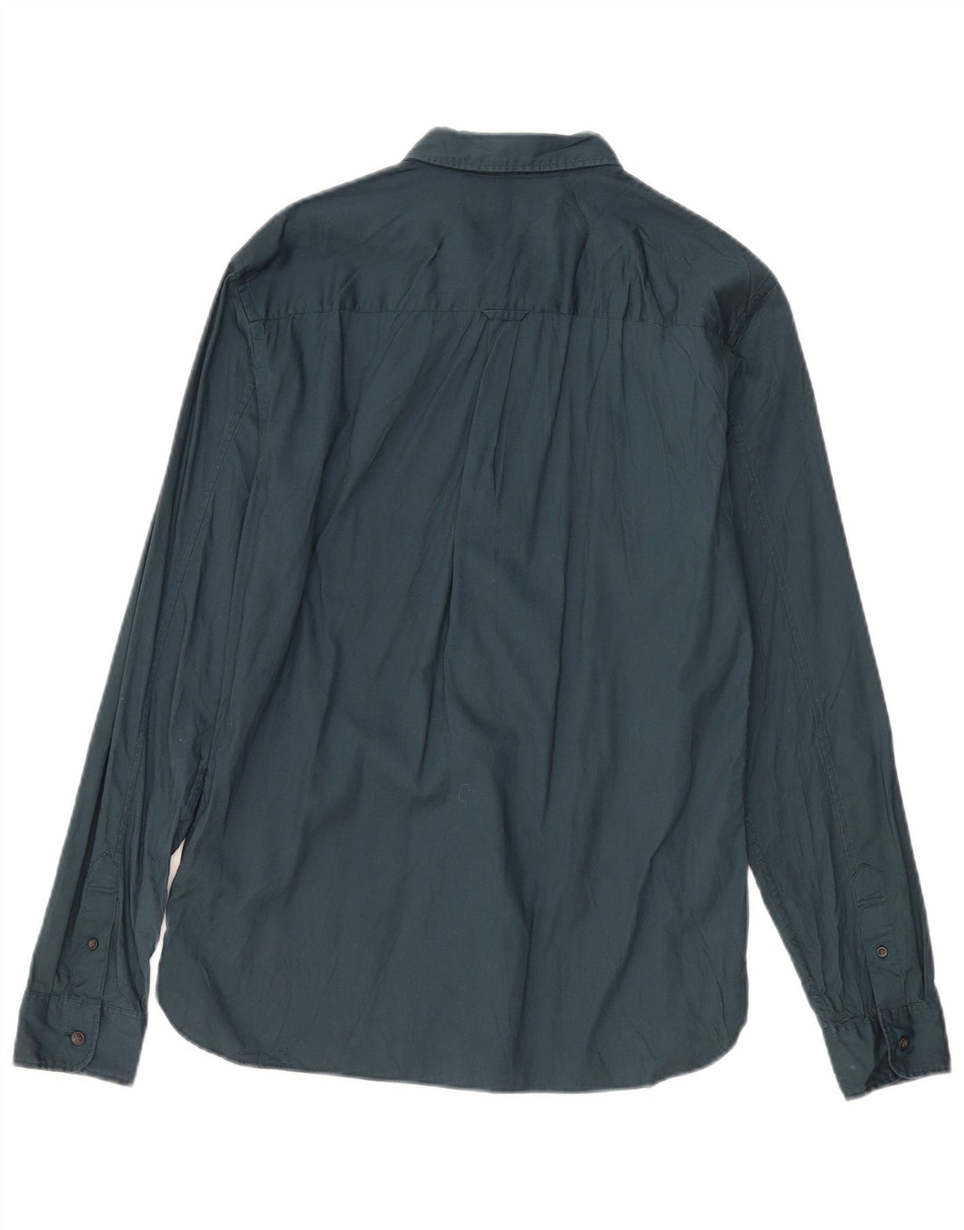 All Saints Mens Shirt Medium Navy Blue Cotton