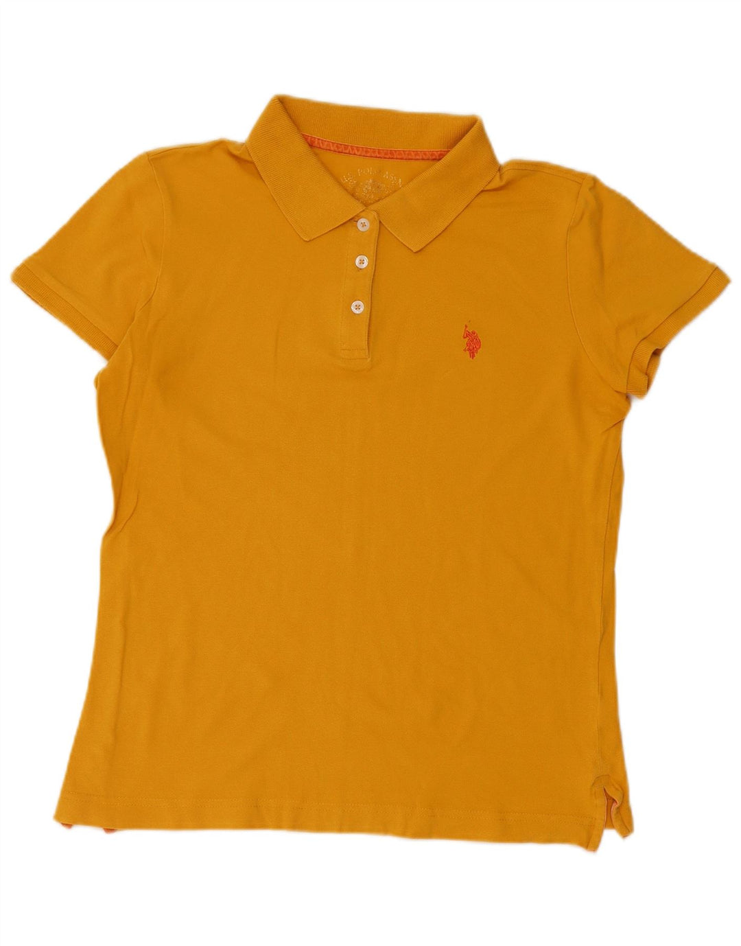 U.S. POLO ASSN. Womens Polo Shirt UK 14 Medium Yellow