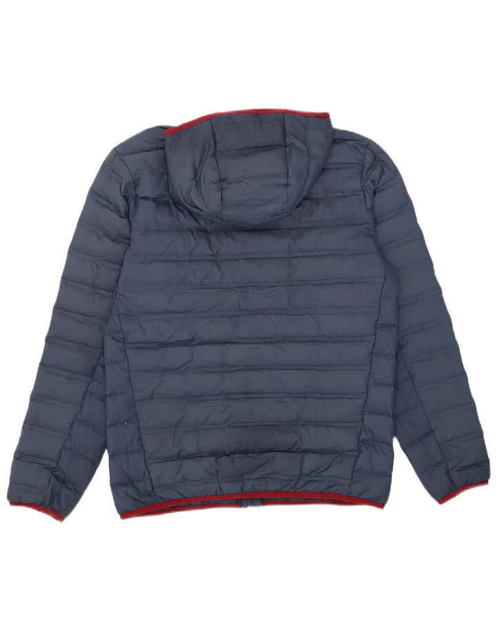 Columbia Mens Hooded Padded Jacket UK 38 Medium Navy Blue Polyester