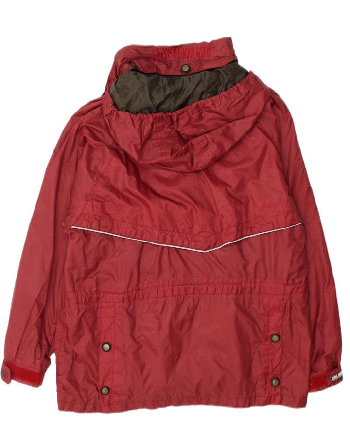 VINTAGE Mens Hooded Windbreaker Jacket UK 38 Medium Red