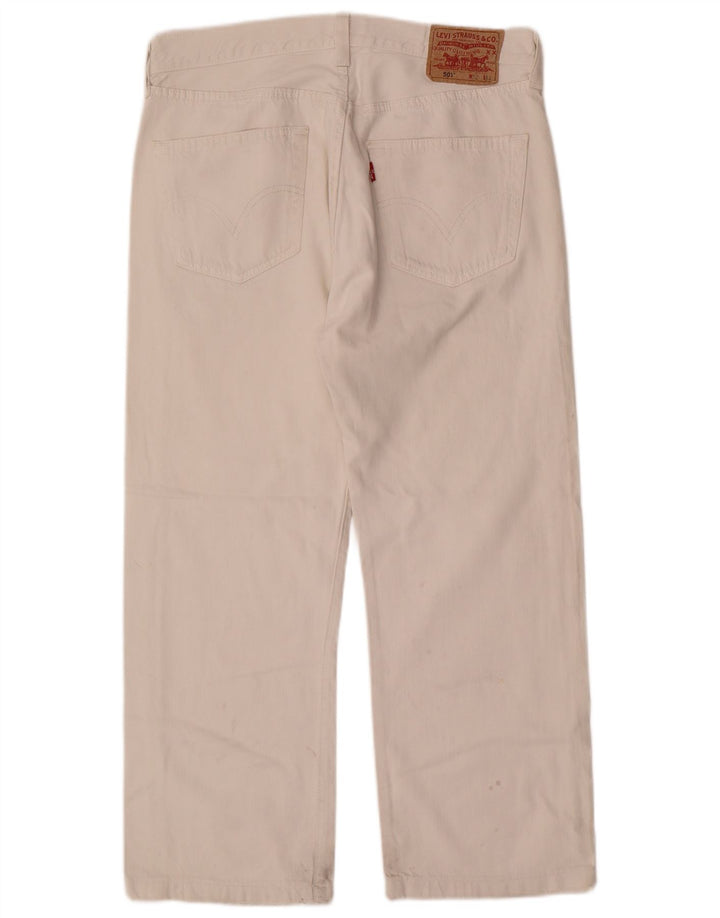 Levi's Mens 501 Straight Jeans W32 L26 White Cotton
