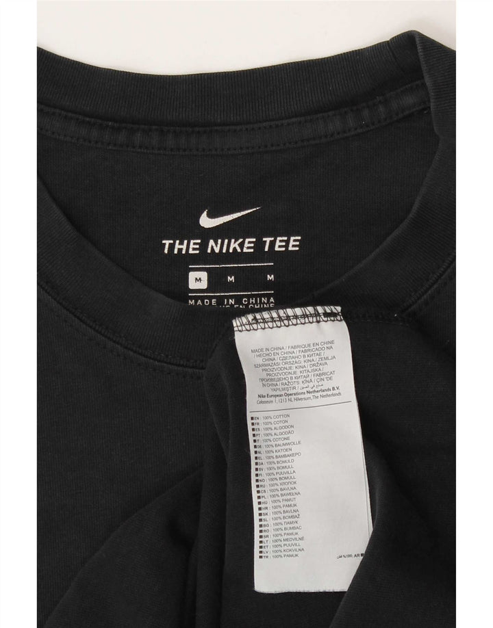 Nike Mens Graphic T-Shirt Top Medium Black Cotton