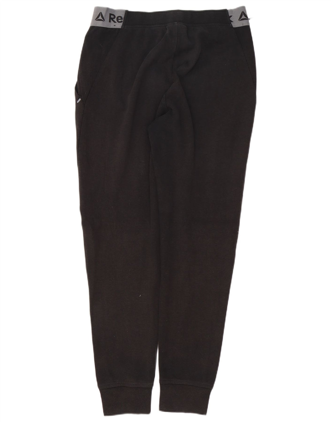 REEBOK Mens Graphic Tracksuit Trousers Joggers Medium Black Colourblock