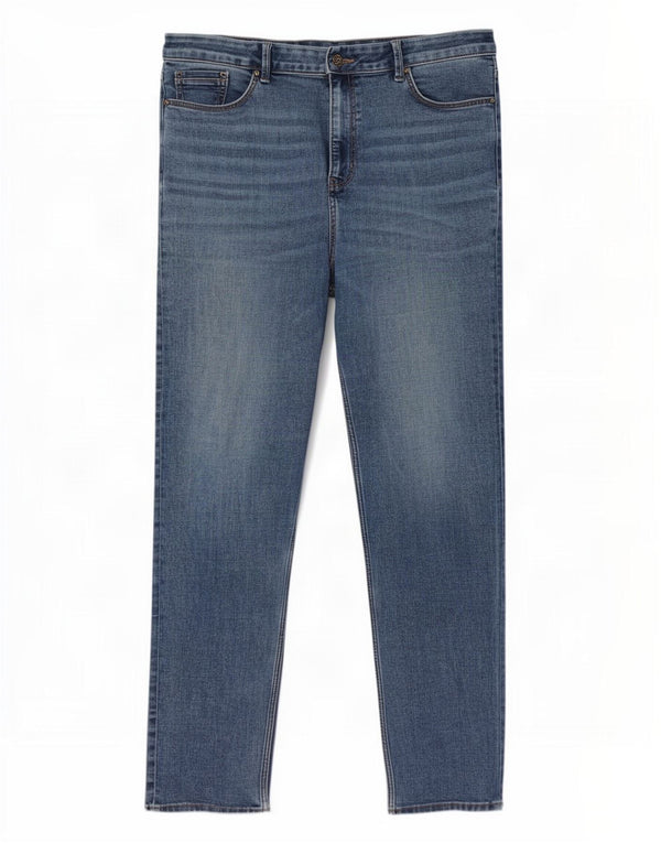 Marks & Spencer Womens Sienna Straight Jeans UK 18 XL W36 L29 Blue Cotton