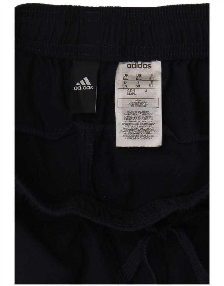 Adidas Womens Tracksuit Trousers UK 10 Small  Navy Blue Polyester
