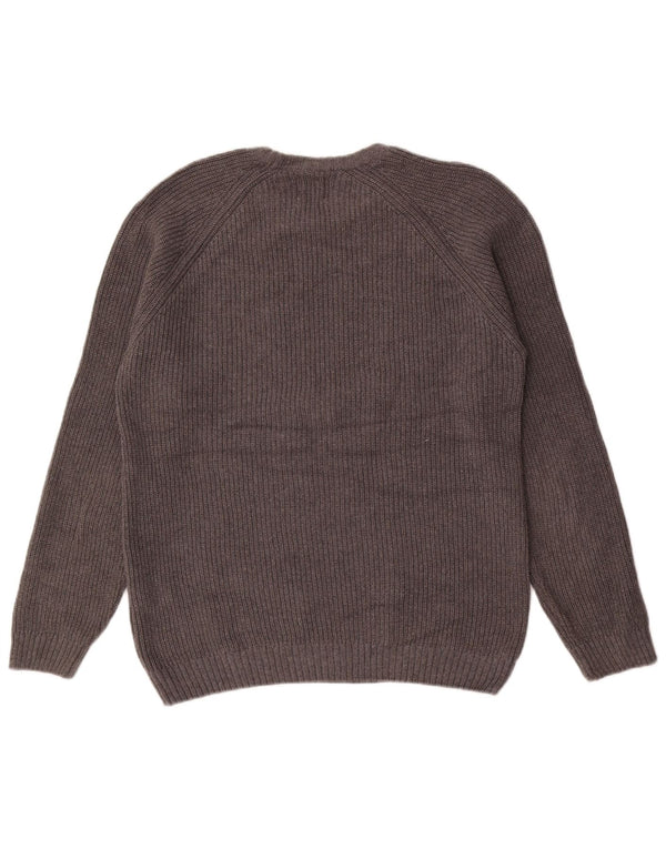 Zara Mens Crew Neck Jumper Sweater Medium Grey Cotton
