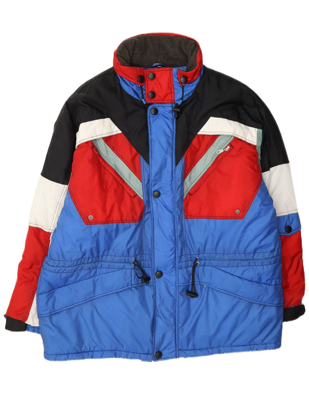 Crane Mens Ski Jacket XL Blue Colourblock Polyamide