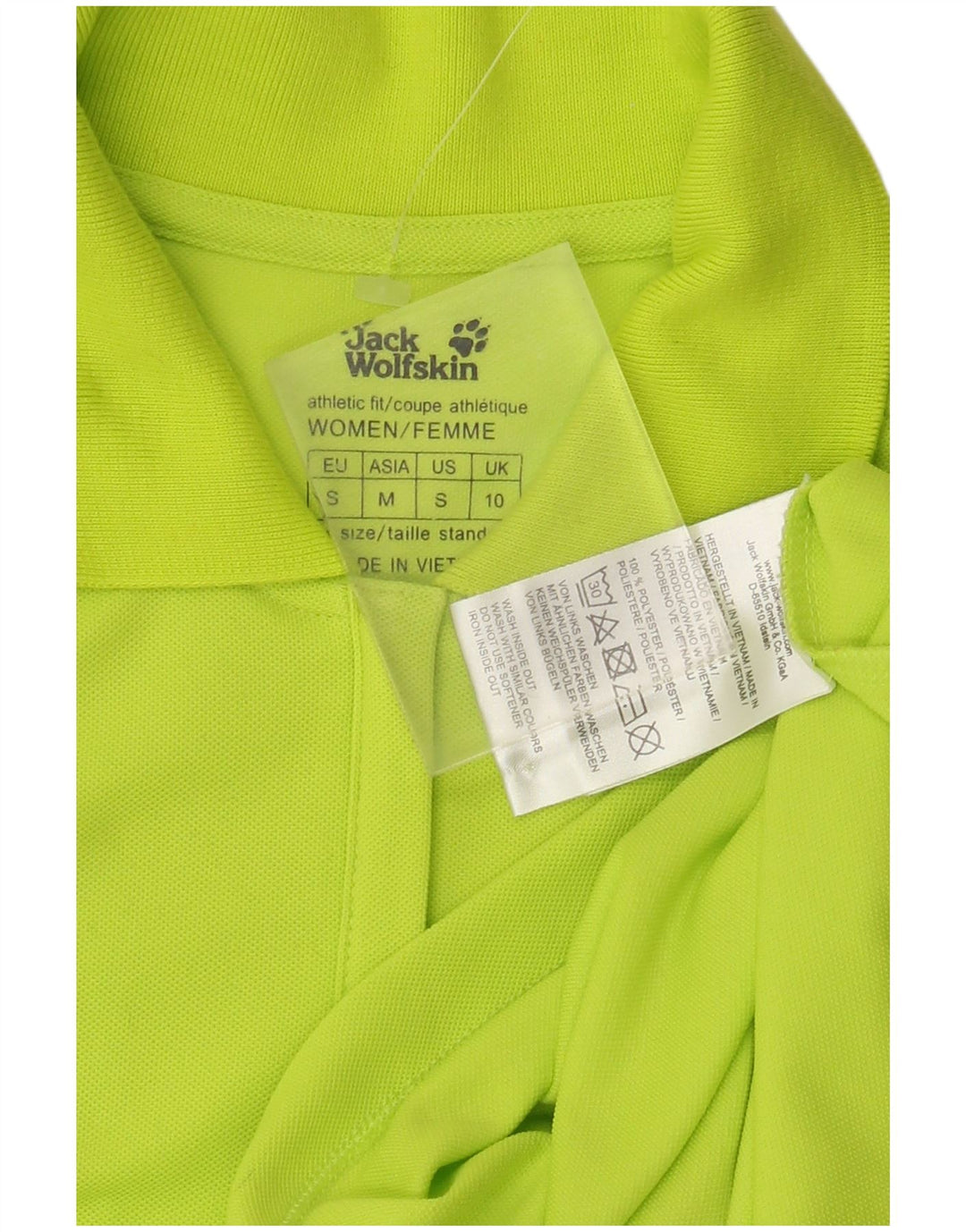 JACK WOLFSKIN Womens Polo Shirt UK 10 Small Green Polyester