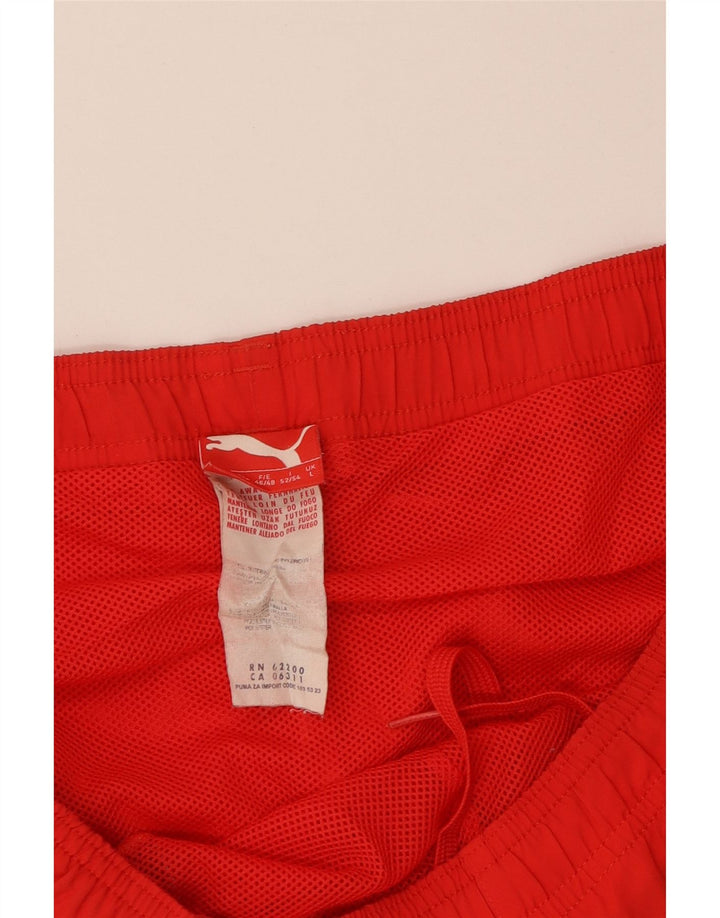 PUMA Mens Graphic Sport Shorts Large Red