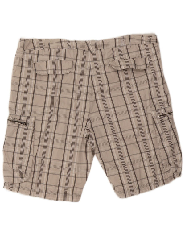Nike Mens Cargo Shorts W36 Large Beige Check Cotton