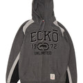 Ecko Unltd Mens Graphic Zip Hoodie Sweater Medium Grey Polyester