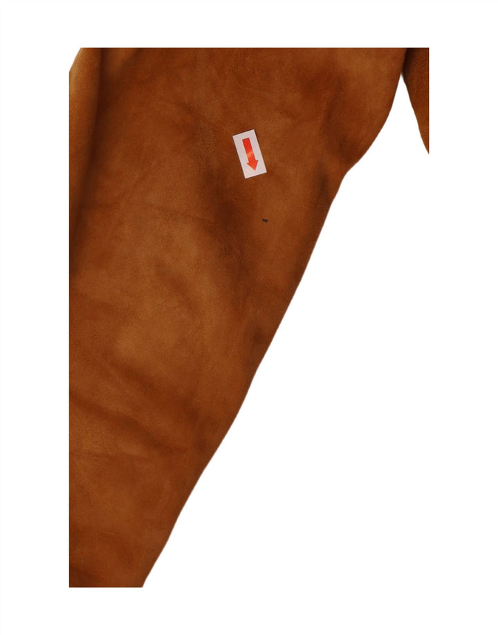 Vintage Womens 2 Button Suede Blazer Jacket UK 8 Small Beige