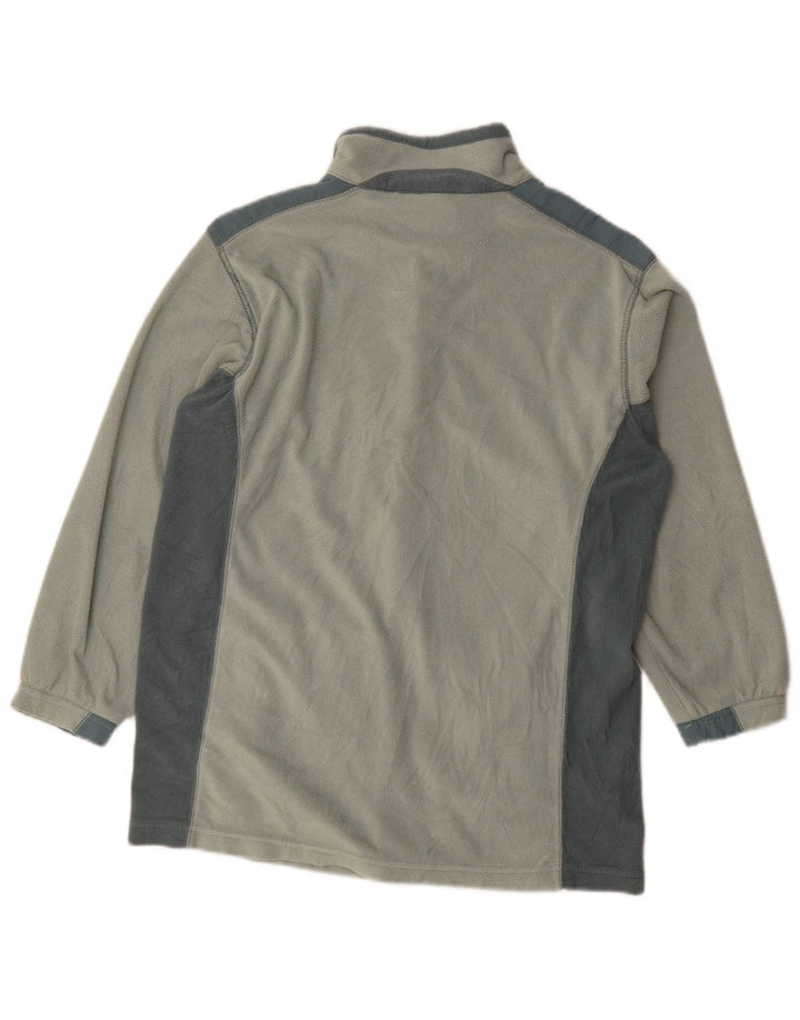 Columbia Womens Fleece Jacket UK 14 Medium Green Colourblock