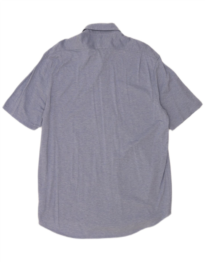 Polo Ralph Lauren Mens Slim Fit Short Sleeve Shirt XL Blue Cotton