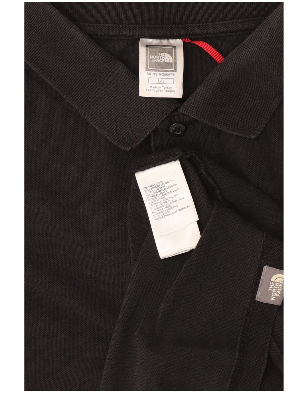 The North Face Mens Polo Shirt Large Black Cotton