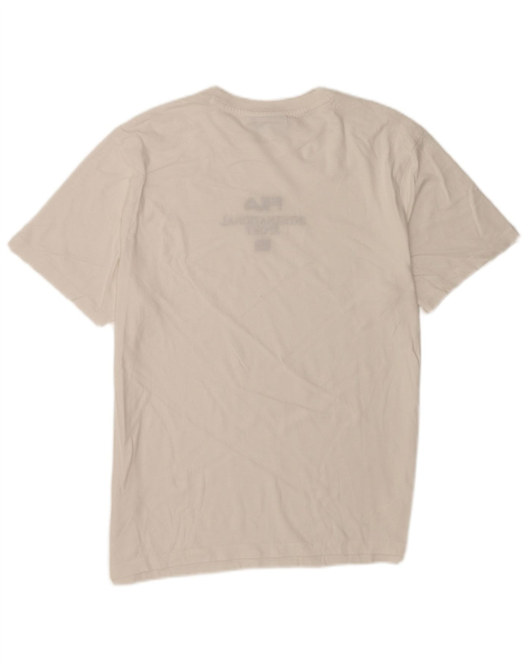Fila Mens Graphic T-Shirt Top Medium White Cotton