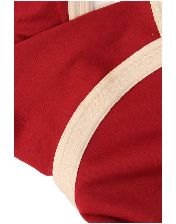 PUMA Mens Top Long Sleeve Small Red Colourblock Polyester