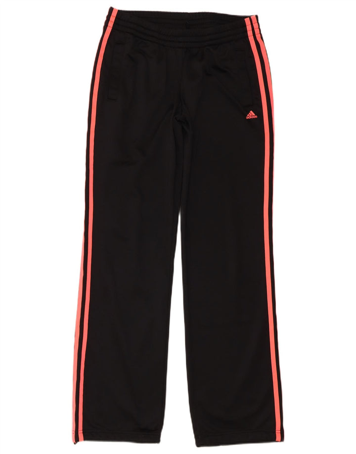 ADIDAS Womens Climalite Tracksuit Trousers UK 8/10 Small Black Polyester