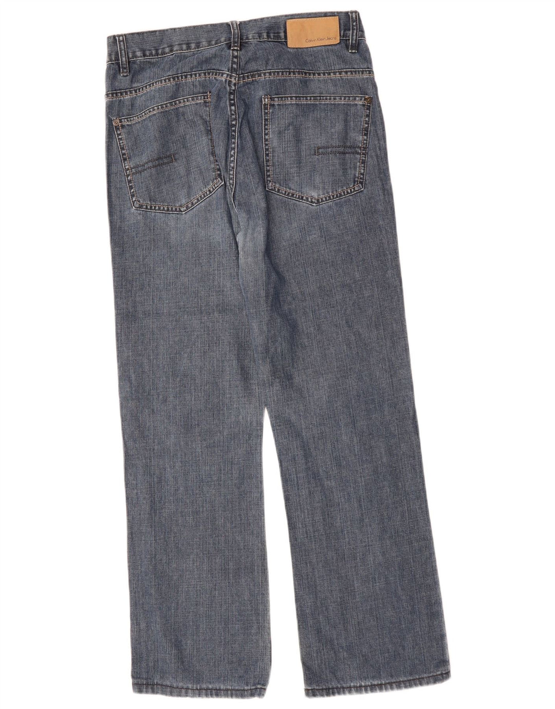 CALVIN KLEIN Mens Straight Jeans W32 L28 Blue Cotton