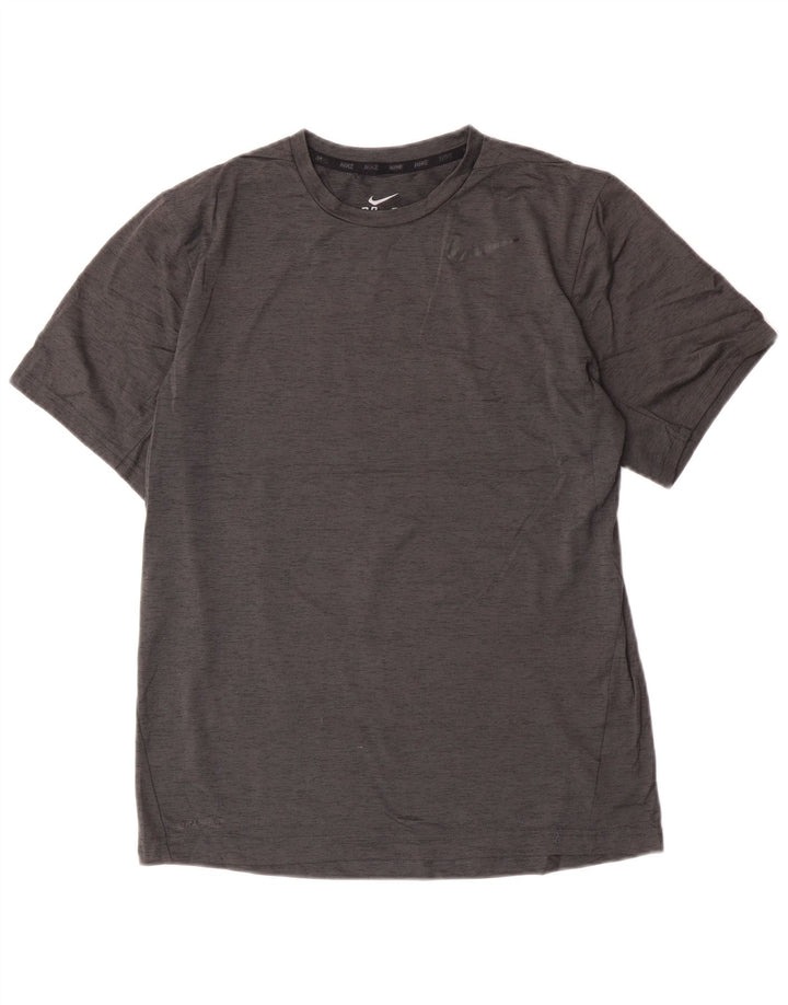 Nike Mens Dri Fit T-Shirt Top Small Grey Flecked Polyester