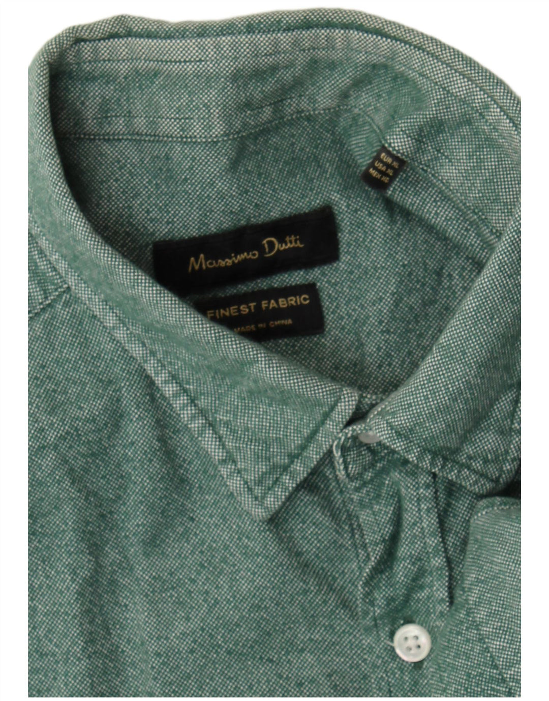 Massimo Dutti Mens Shirt XL Green