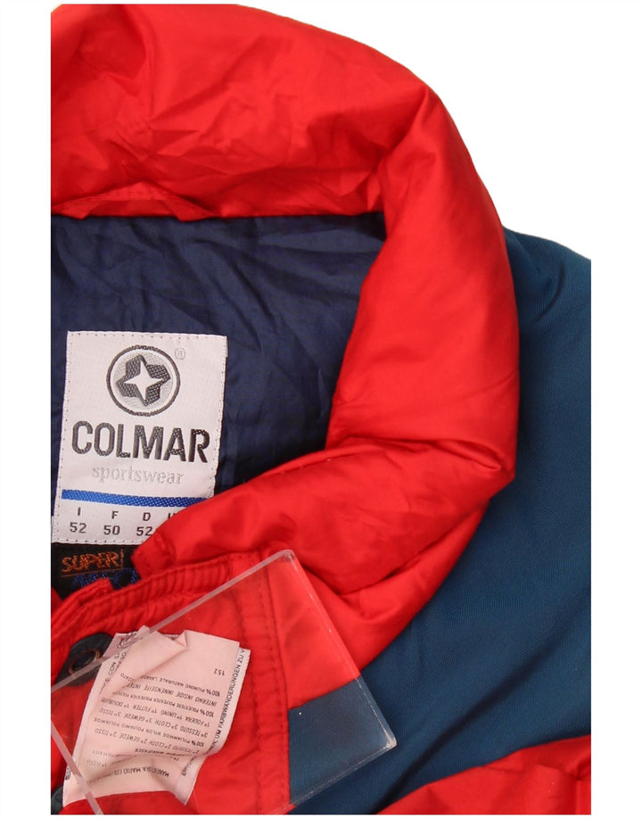 COLMAR Mens Padded Gilet IT 52 Large Red Colourblock Polyester