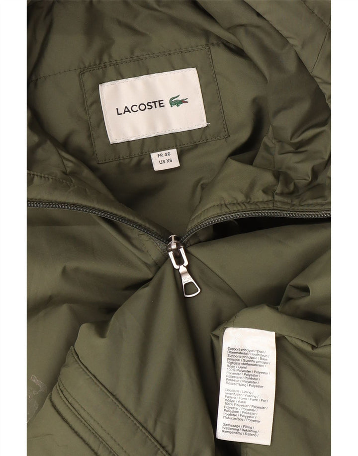 Lacoste Mens Hooded Gilet Size 46 XS Green Polyester