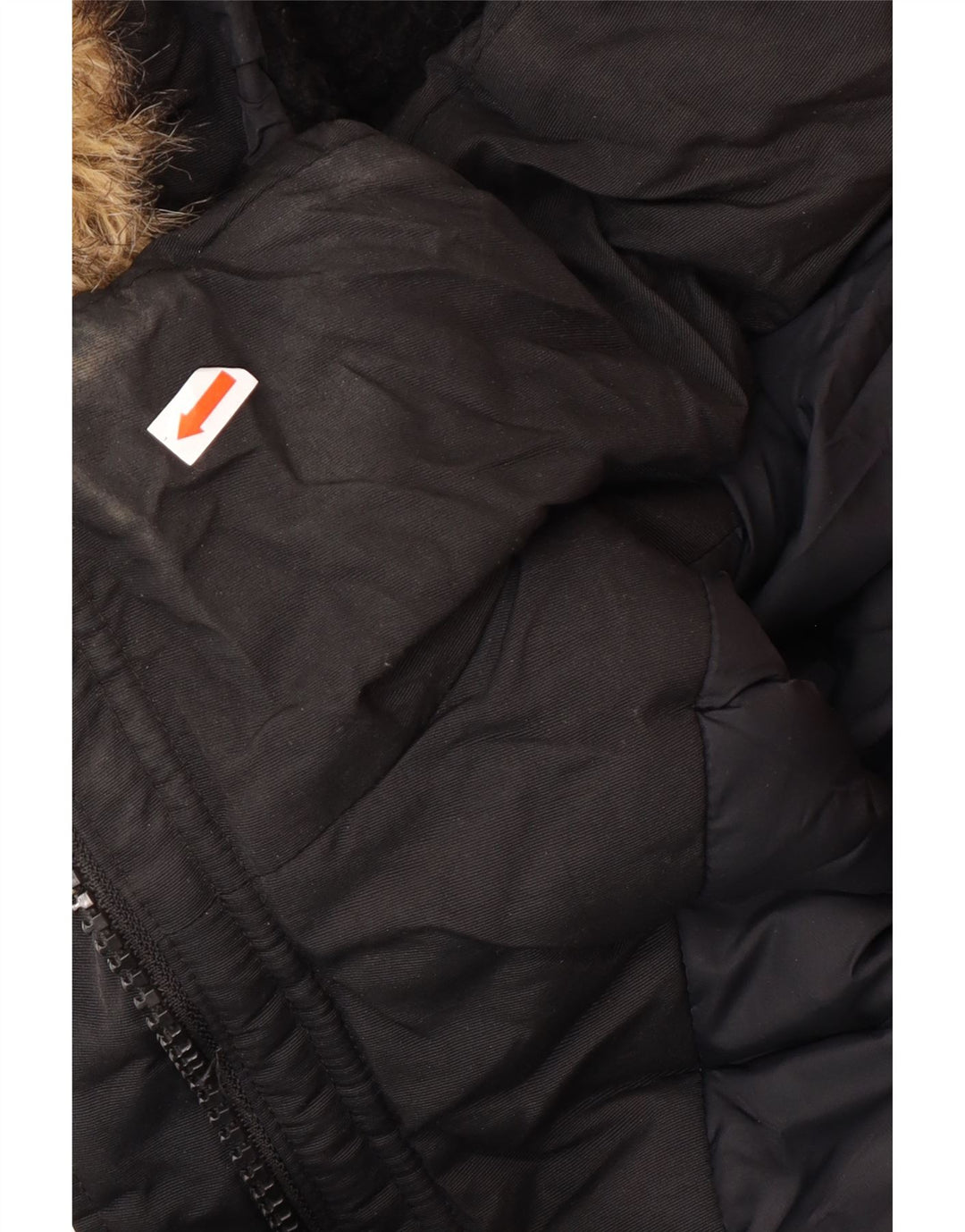 Superdry Womens Parka Jacket UK 12 Medium Black Winter