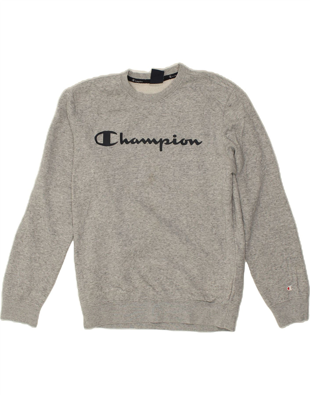 CHAMPION Mens Graphic Sweatshirt Jumper Medium Grey Cotton | Vintage Champion | Thrift | Second-Hand Champion | Used Clothing | Messina Hembry 