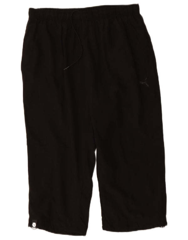 PUMA Mens Graphic Capri Tracksuit Trousers Large Black Polyester