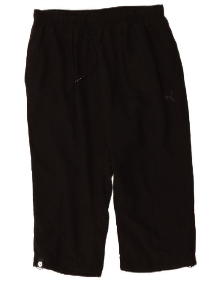 PUMA Mens Graphic Capri Tracksuit Trousers Large Black Polyester