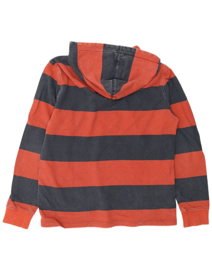 CREW CLOTHING Mens Hoodie Jumper Medium Red Striped Cotton