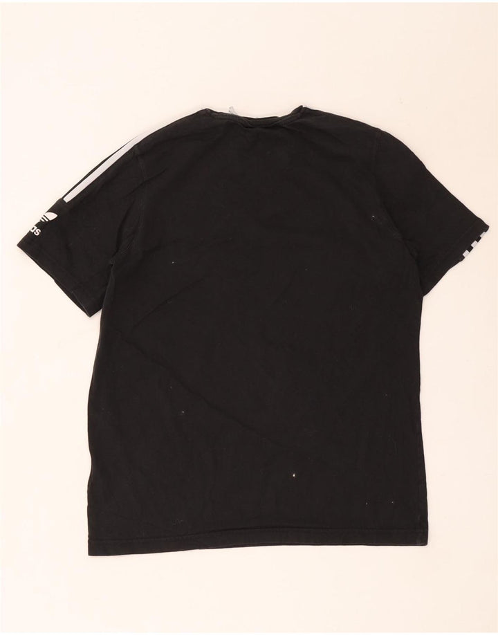 Adidas Mens T-Shirt Top Medium Black Cotton