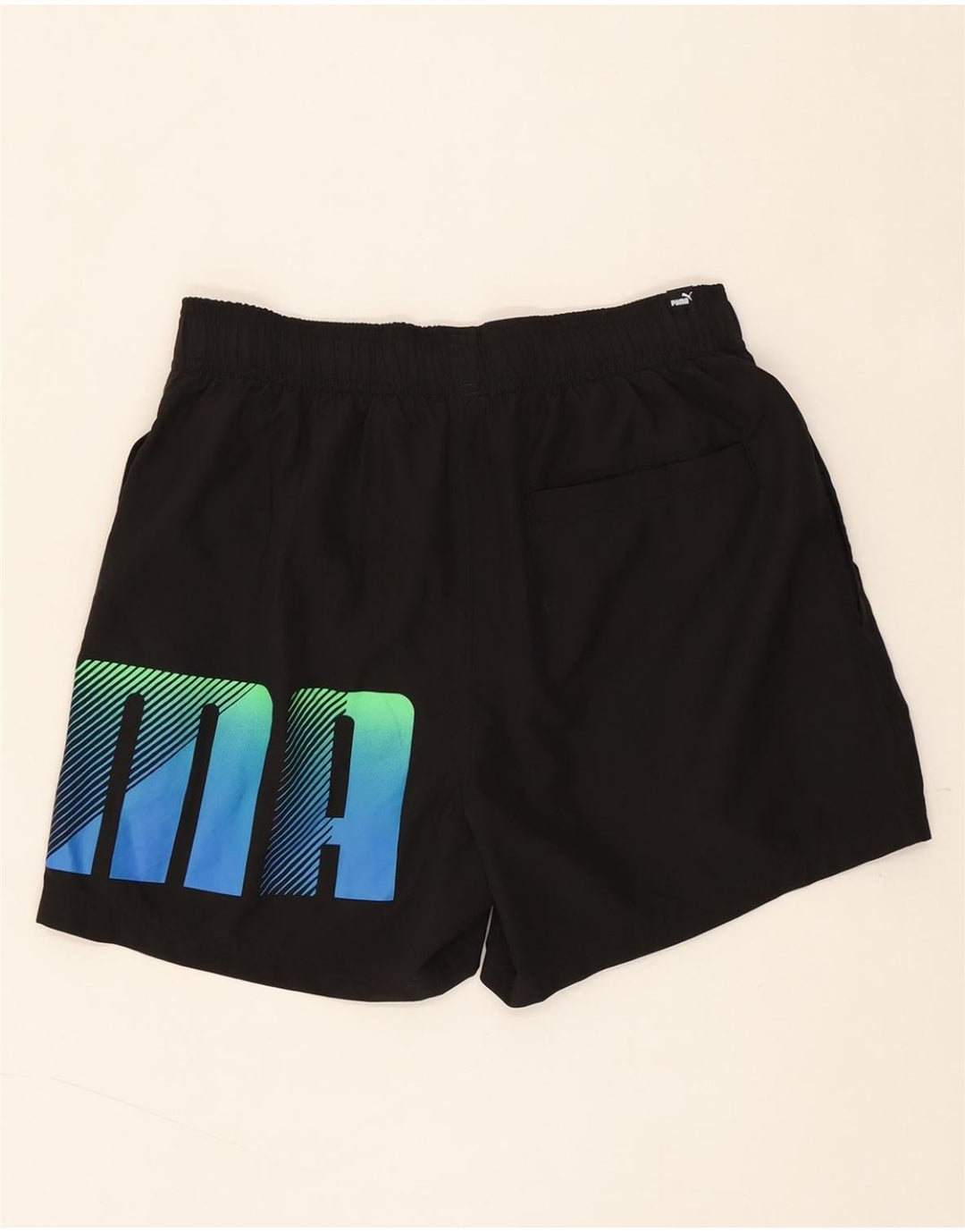 PUMA Womens Graphic Sport Shorts UK 10 Small  Black Polyester Vintage Puma and Second-Hand Puma from Messina Hembry 