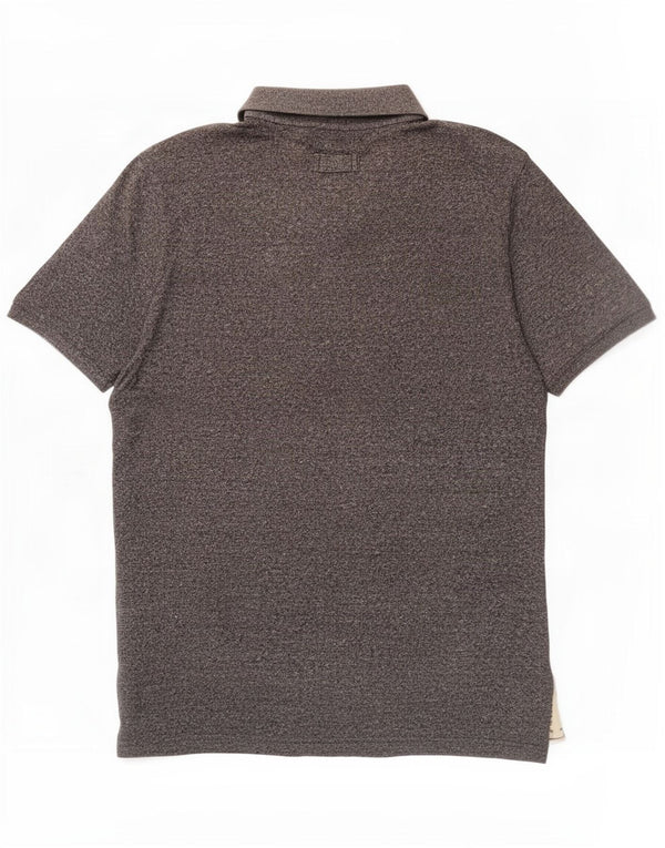 Fat Face Mens Polo Shirt Large Grey Flecked Cotton