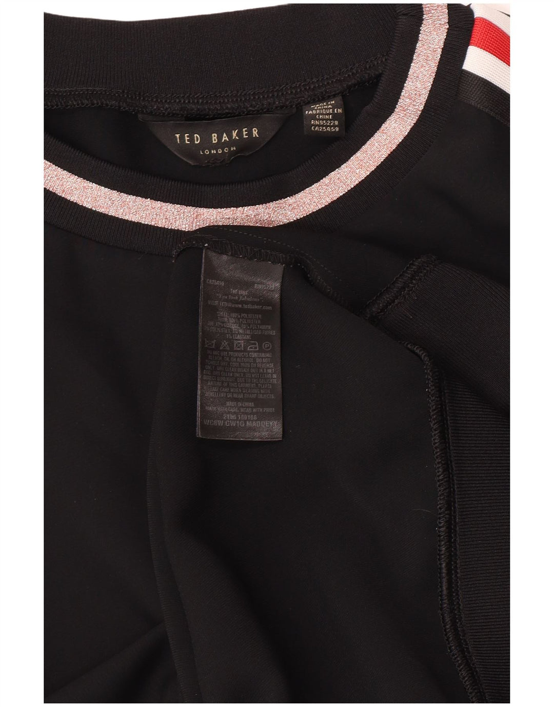 Ted Baker Womens Graphic Sweatshirt Jumper UK 14 Medium Black Floral