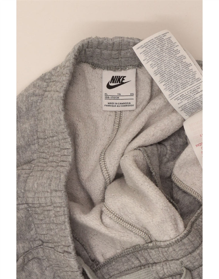 NIKE Boys Cargo Tracksuit Trousers Joggers 13-14 Years XL Grey Flecked