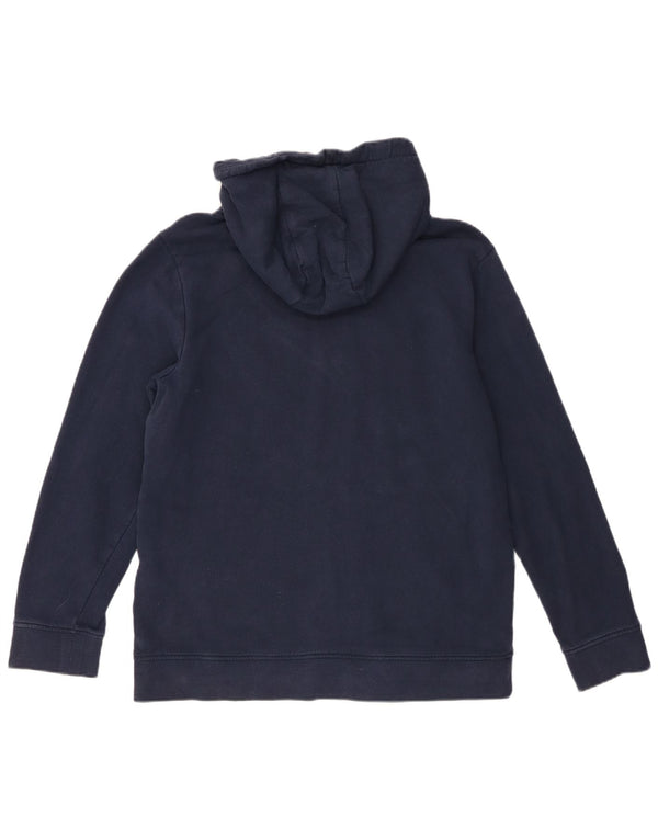 Animal Womens Graphic Oversized Hoodie Jumper UK 10 Small Navy Blue Cotton