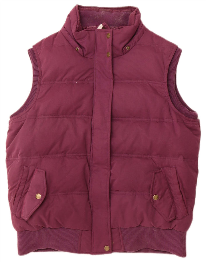Fat Face Womens Padded Gilet UK 16 Large Purple Polyester