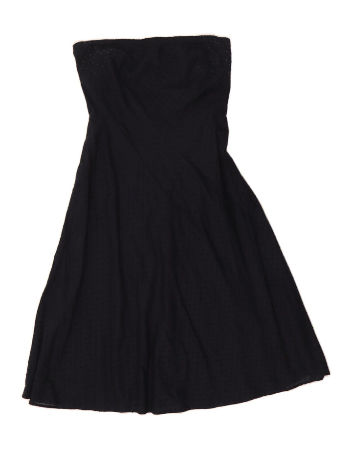 J. CREW Womens Strapless Dress US 6 Medium Navy Blue Cotton Vintage J. Crew and Second-Hand J. Crew from Messina Hembry 