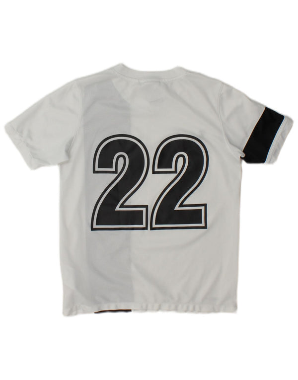 Nike Boys Dri Fit Graphic T-Shirt Top 10-11 Years Medium White Colourblock