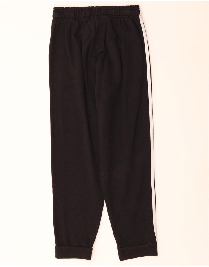 ADIDAS Boys Tracksuit Trousers Joggers 11-12 Years  Black Cotton
